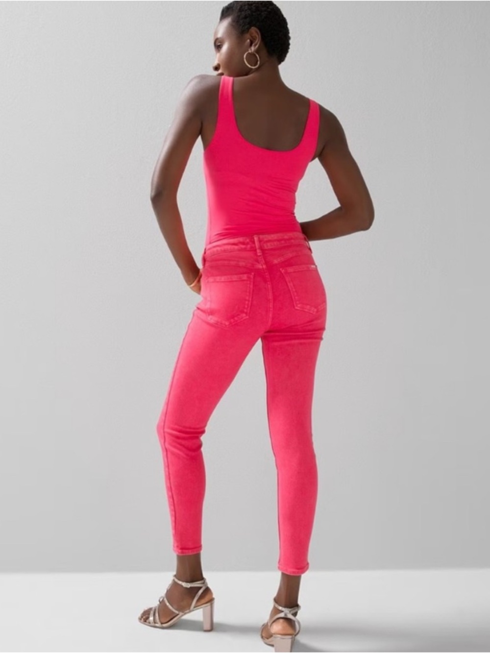 WHBM pink skinny jeans, 10
